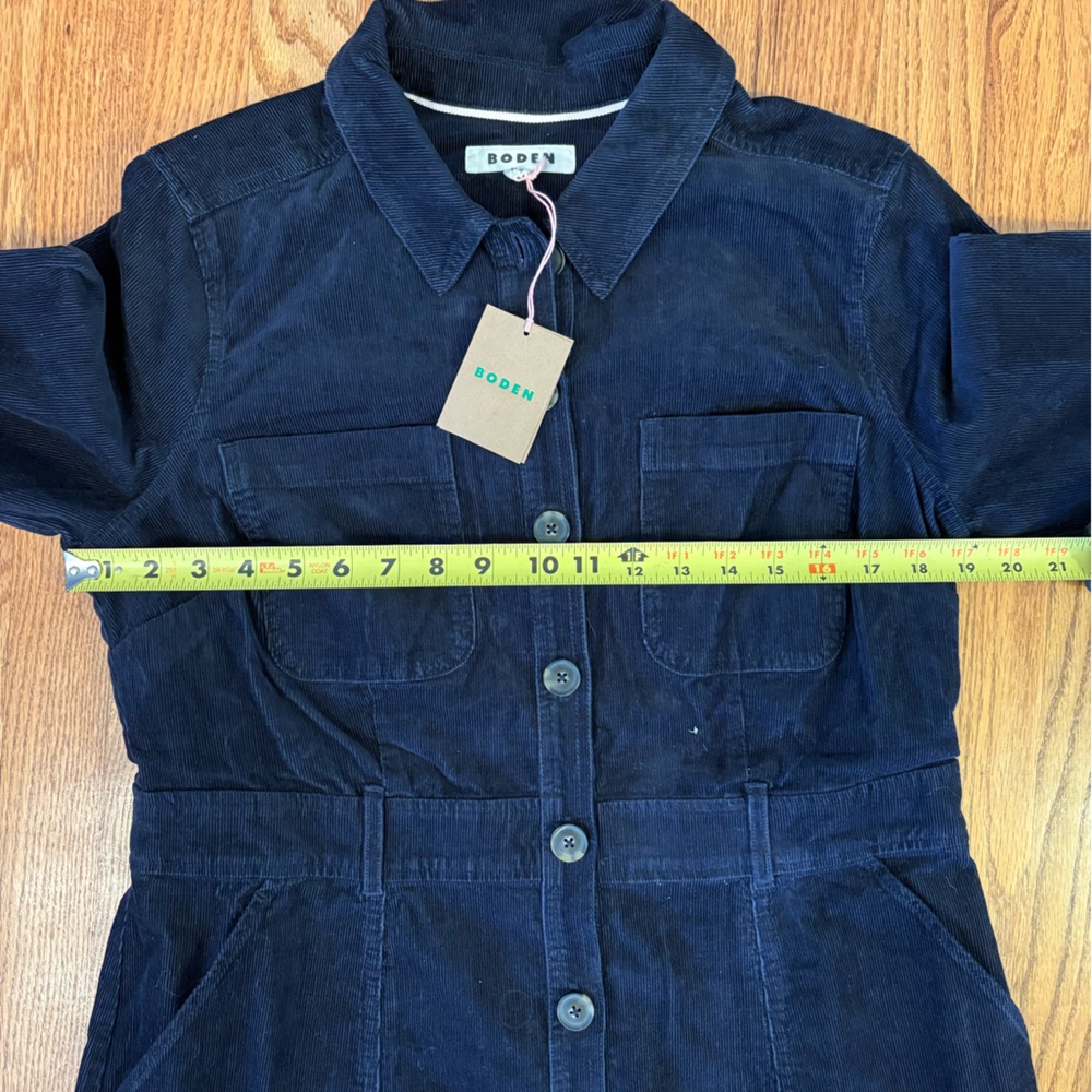 Boden Dark Blue Amanda Cord Midi Dress - Picture 8 of 13